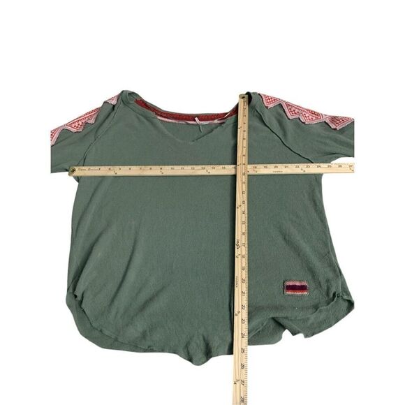 RARE Beautiful women Womens Free People Oversize Pullover Cotton KNIT SWEATER bl - Picture 8 of 8